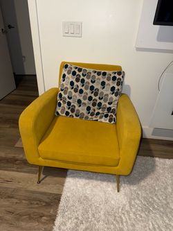 Yellow chair and table