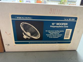 Realistic 15" Woofer Polypropylene Cone 40-1301