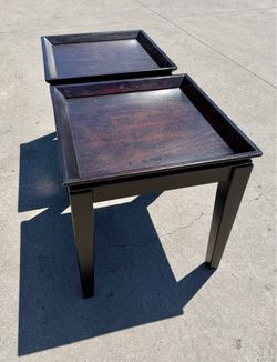 set of 2, The Delormy Almost Black T131-13 Occasional End Table