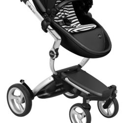Mima Xari 4 G Complete Stroller,Sliver -Black 