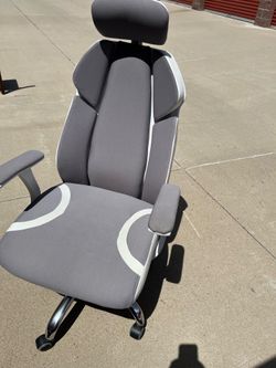 Gray and White Office Chair