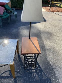Vintage magazine rack/lamp