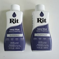 New Two Bottles of Rit All Purpose Liquid Dye (Navy Blue)