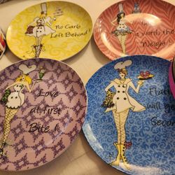 Set Of Dessert Plates Funny
