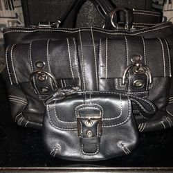 Black Leather Coach B