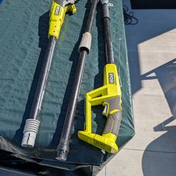 Ryobi 18V pole chainsaw.