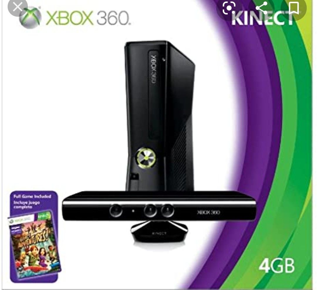 Xbox 360 with Kinect and games 200gb
