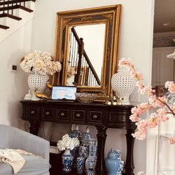 Mirror And Console Table Set 