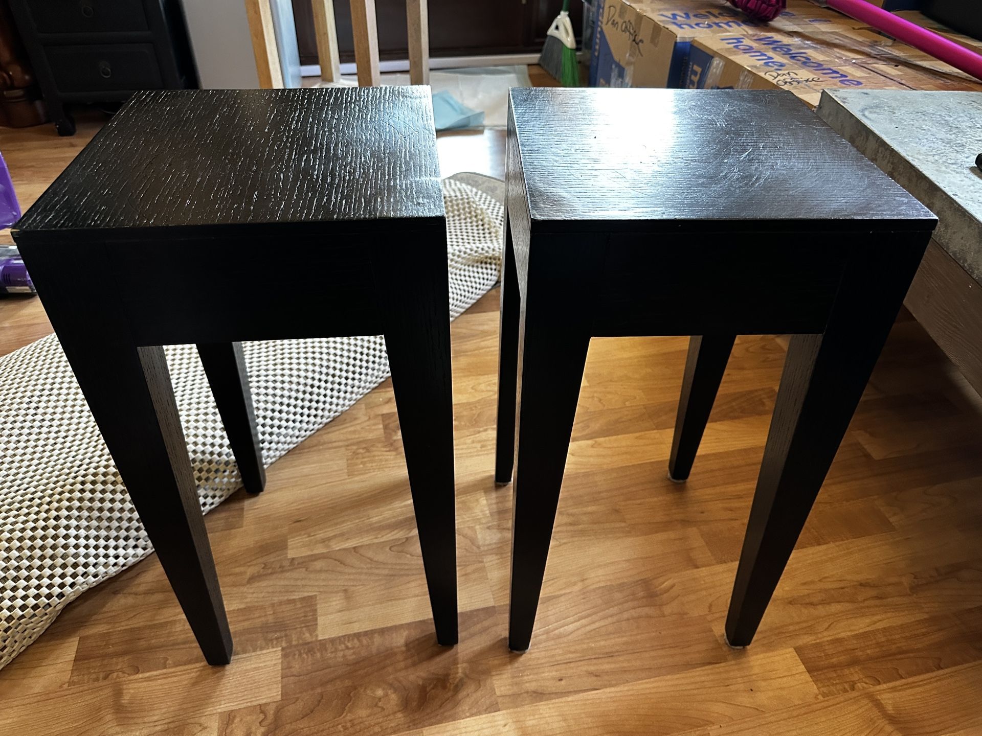 Pair Of Black End Tables