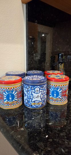 Six Brand New Dolce Gabbana Canisters
