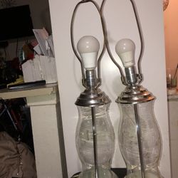Vintage Princess House Glass Lamps 