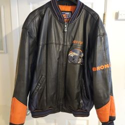 Vintage Denver Broncos Leather Jacket 