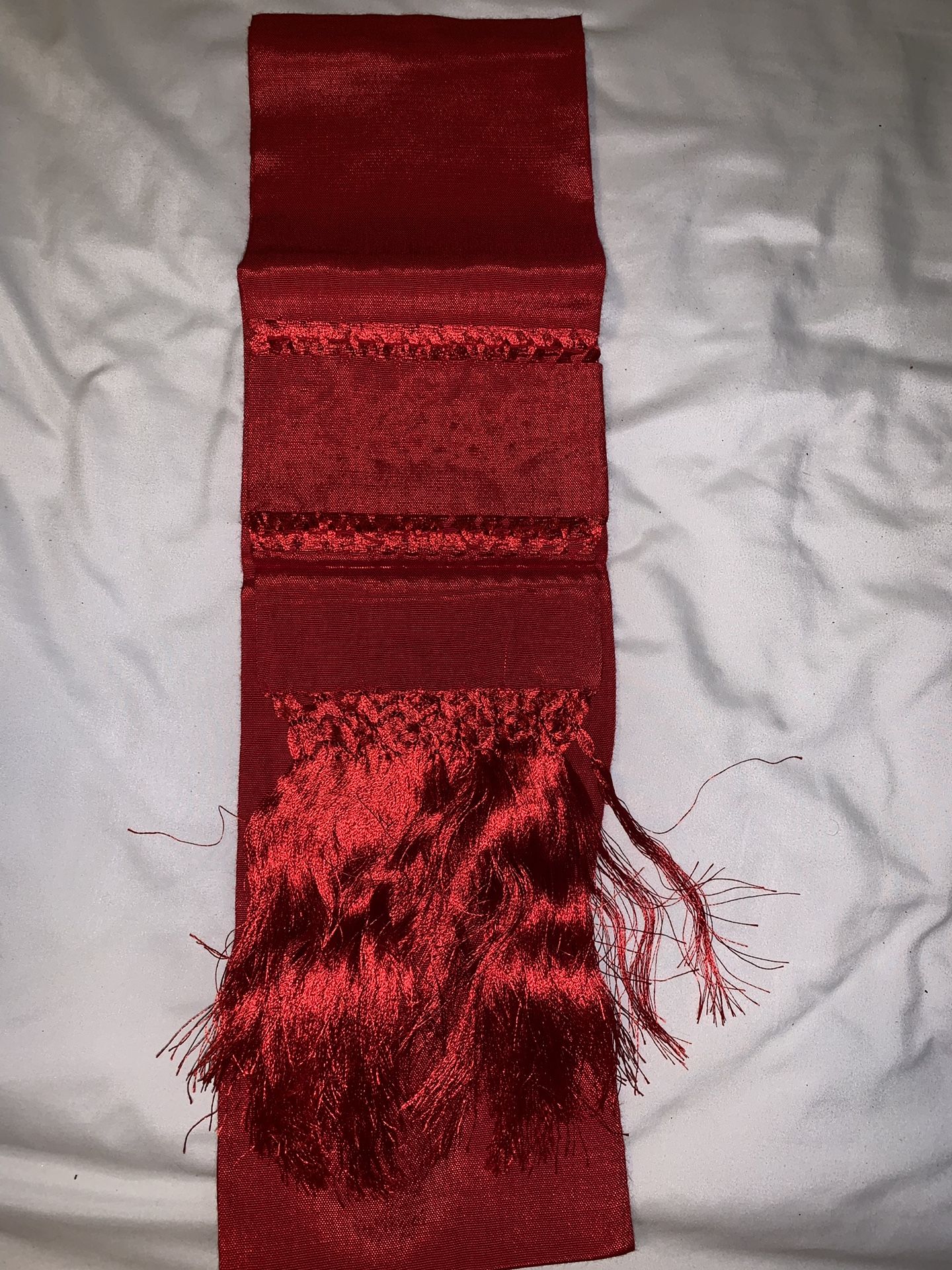 Silk Mexican shawl Rebozo seda rojo