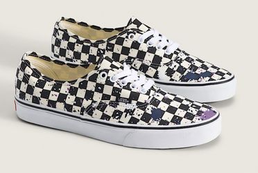 Vans Authentic Splatter Paint Checkerboard Low Brand New DS