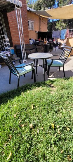 Patio 3 Piece Set,  All Metal 