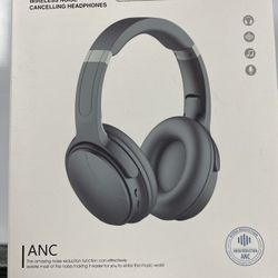 VILINICE Noise Cancelling Headphones, Wireless Bluetooth Over Ear Headphones with Microphone, Black, Q8