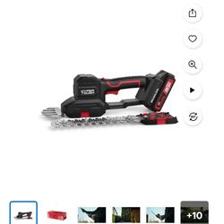 Hyper Tough 20V 2-in-1 Brushless Cordless Shear and Shrubber with 20V Max 2.0Ah Battery and Charging Cable