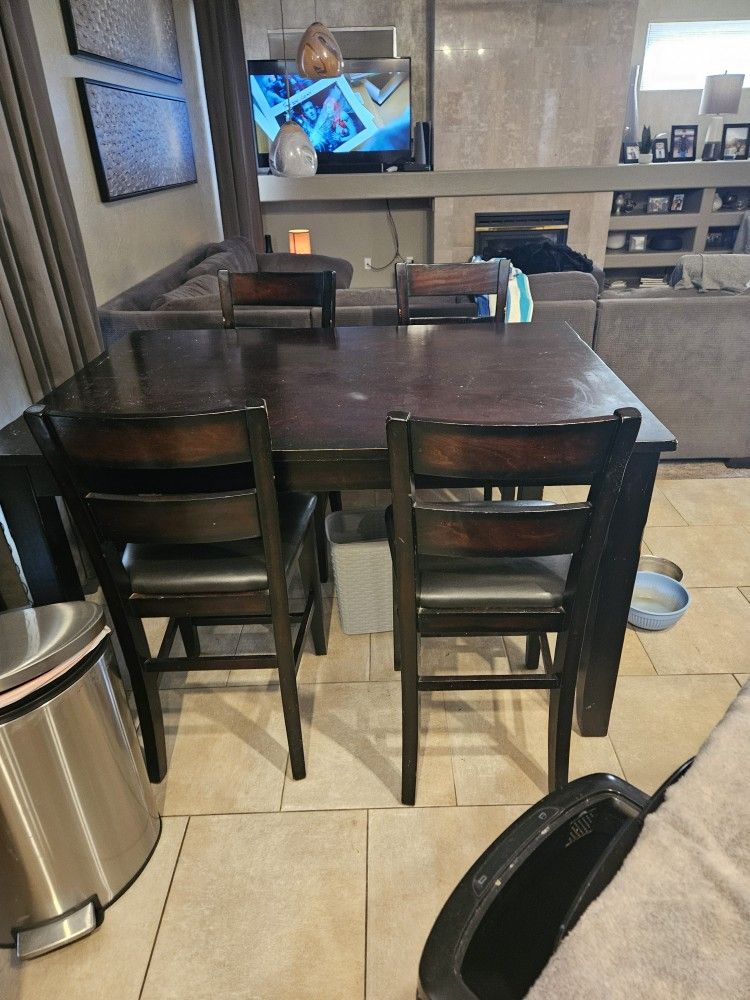 Heavy Wood High Table, Wenge