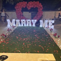 Marry Me Cardboard Letters 