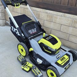 Ryobi 40v Hp Brushless 21-in 3-in-1 Whisper Lawn Mower 