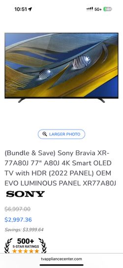 77 Inch Sony Bravia A80j
