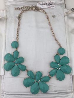 Anna & Ava Teal Statement Necklace
