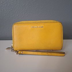 Michael Kors Vibrant Yellow Wristlet Wallet