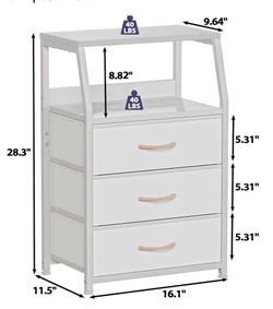 3-Drawer Dresser with Open Shelf