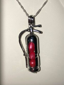 NEW Silver Plated Charms with pearl with 20 inch Sterling Silver chain . Check out my other Pearl charm necklaces