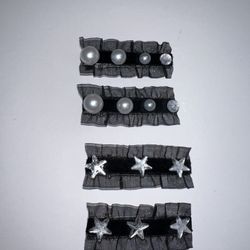 Pearl/silver stars Hair Clips 