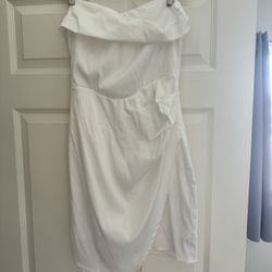 White SHEIN Strapless Dress