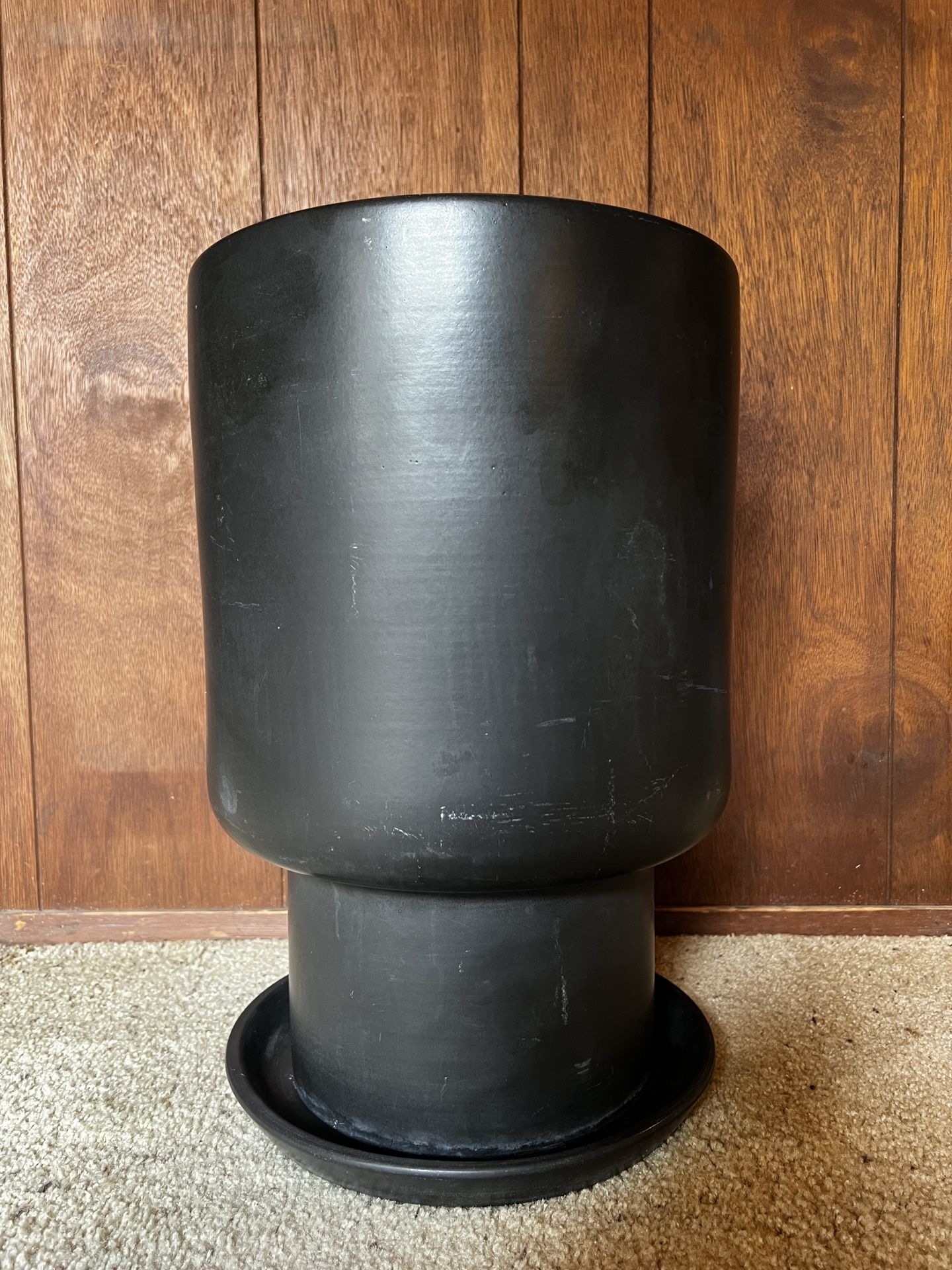 Vintage Gainey Ceramics P-12 Planter Pot & Saucer