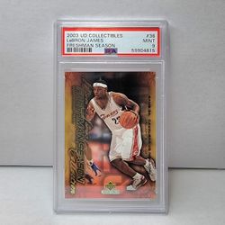 Lebron James 2003 UD Freshman Season Collectibles #36 Cleveland Cavaliers PSA 9 (POP 14) 