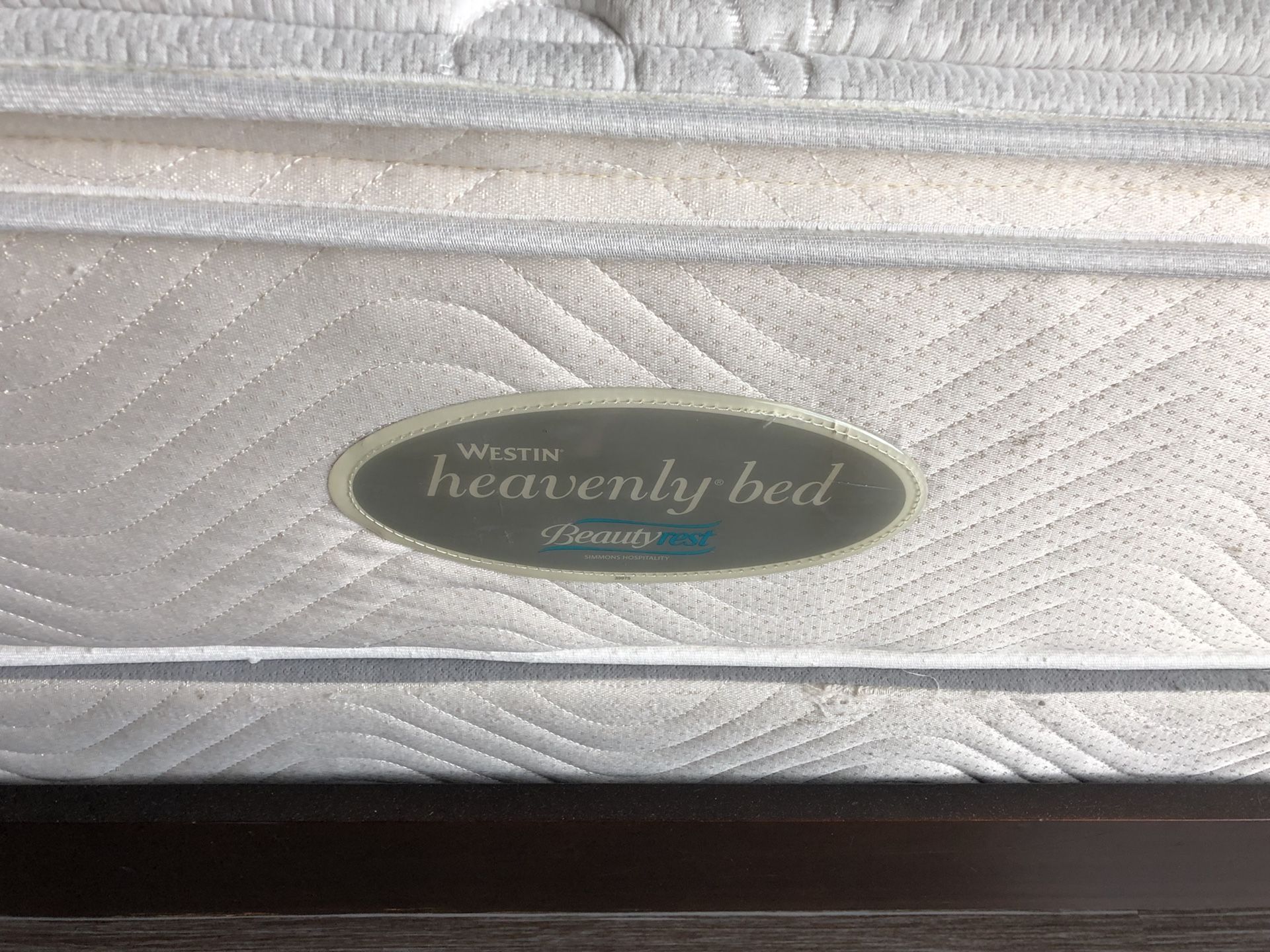 West Elm Bed Frame + Westin Heavenly Bed Collection Mattress for Sale