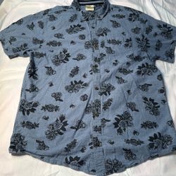 Junior L Shirt Floral Blue