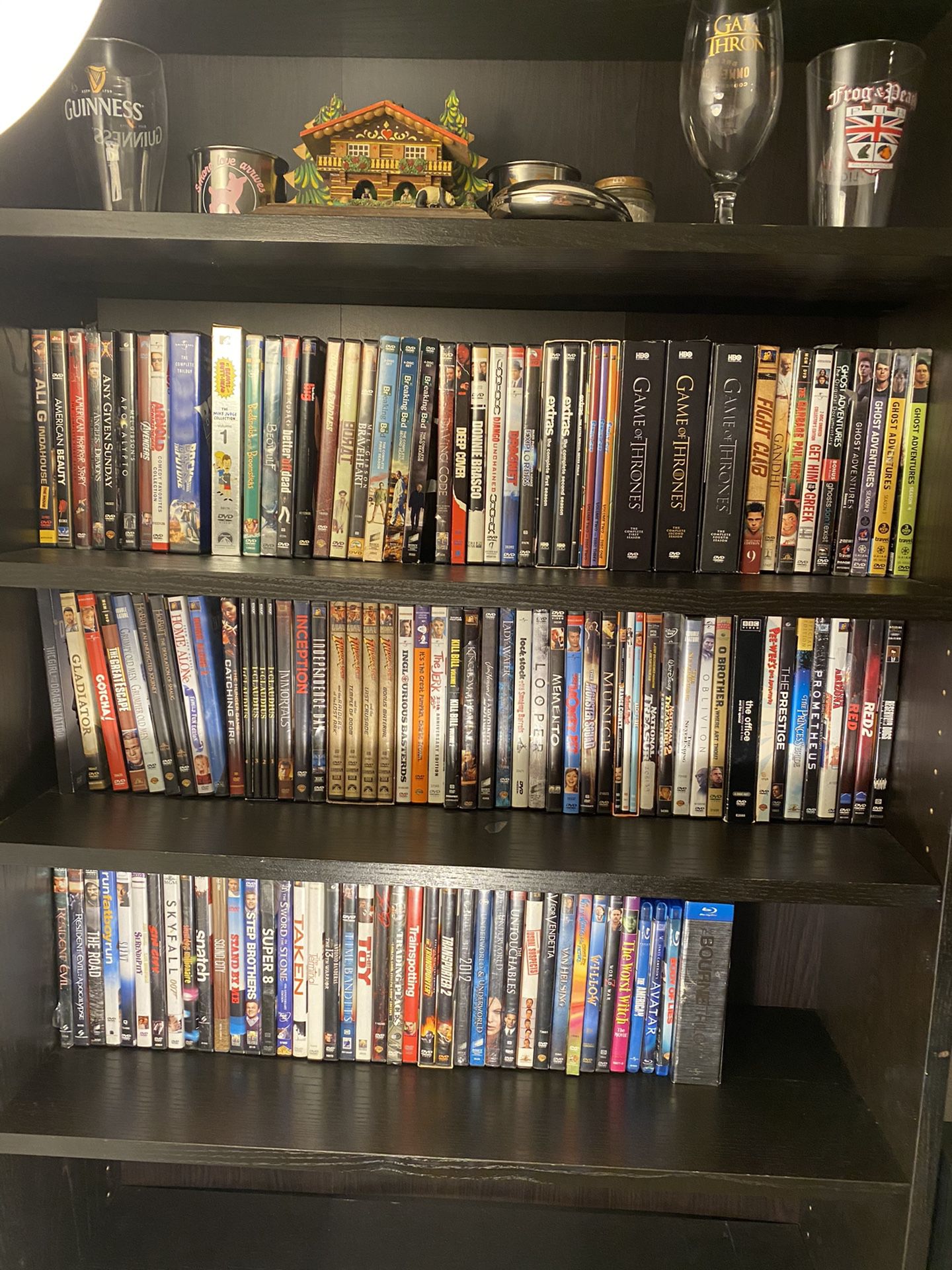 Collection of DVDs and a few Blu-Rays (approximately 120 total films and various seasons of great shows)