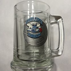 Charlotte Hornets Stein Mug Cup Glass Mascot 5.25" NBA Basketball