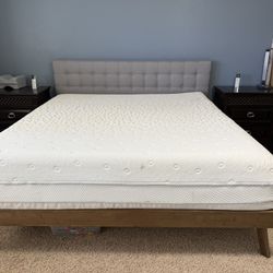 King Size Bed Frame, And Adjustable Tempur-Pedic Mattress