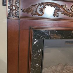 Electric Fireplace & Mantle $180