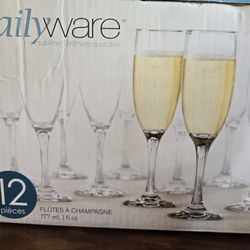 Glasses Champagne New 12 Piece In Box