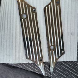 Black Stright Latch Covers for Harley-Davidson Touring '94-'13. With Hardware And Lock And Keys.