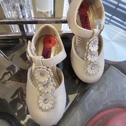 Cream Beige Toddler Heels 6