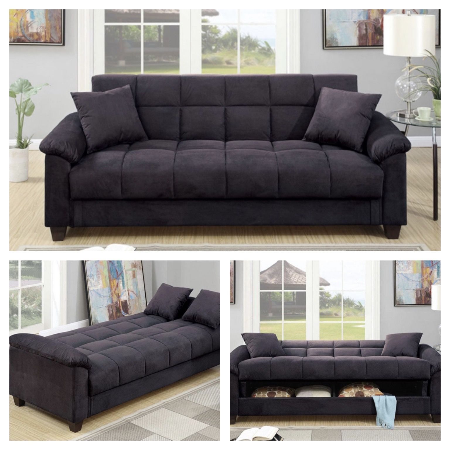 Sofa Bed Brand New - Adjustable Sofa - Futon - Available In 3 Colors