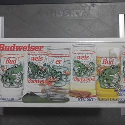 Vintage 1995 Budweiser Frog Glasses 