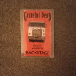 Back stage Pass From Grateful Dead Show April 8 1985