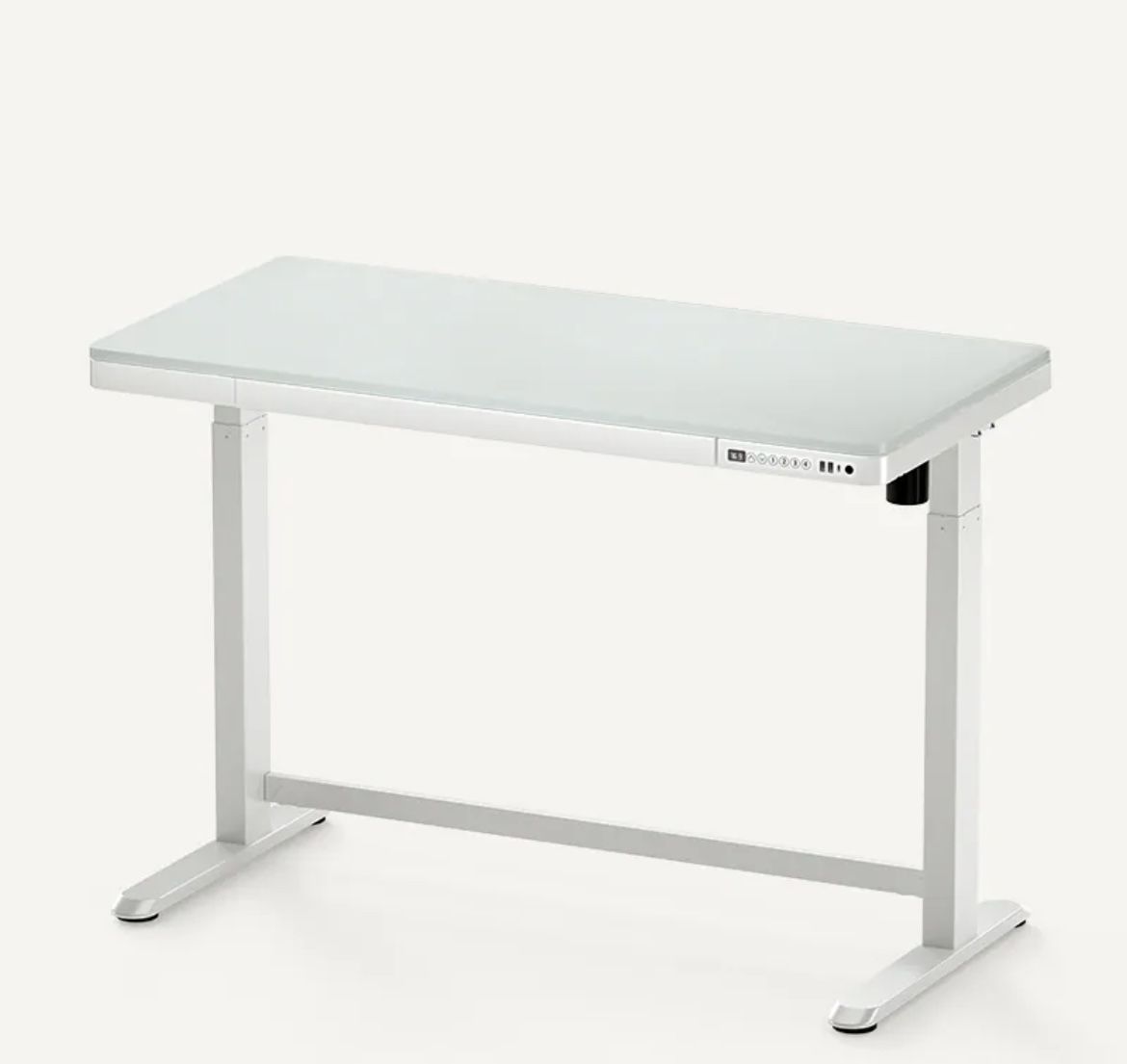 Glass Top Standing Desk From https://offerup.com/redirect/?o=RkxFWElTUE9ULmNvbQ== 