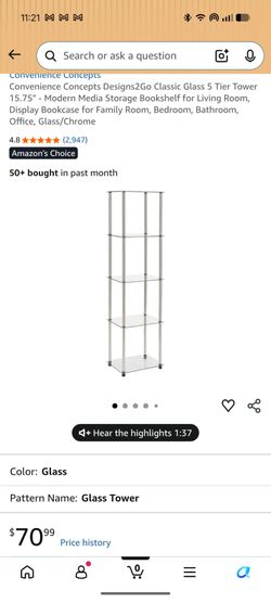 New glass 5 tower stand
