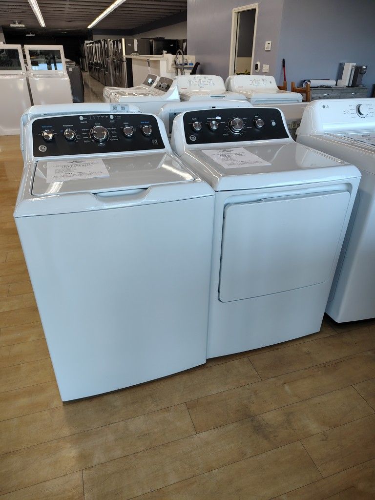 $858 GE 4.5 CU FT WASHER + 7.2 CU FT ELECTRIC DRYER, FULLY TESTED,  1 YR WARRANTY