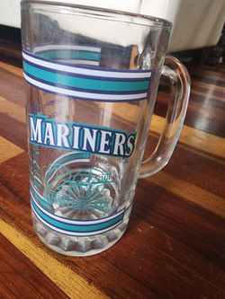 Vintage Seattle Mariners Glass Mug 20th Anniversary 1997 Limited Edition Cup