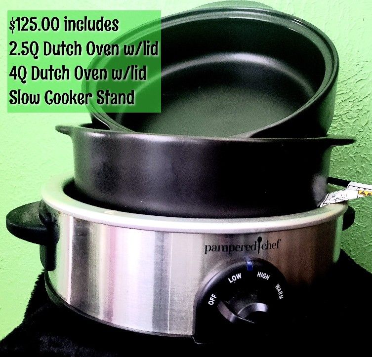 Pampered Chef Stand W/ 2 Dutch Ovens